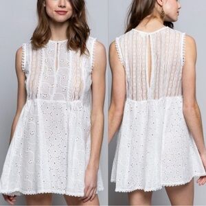 The EMMA Embroidered Eyelet Tunic